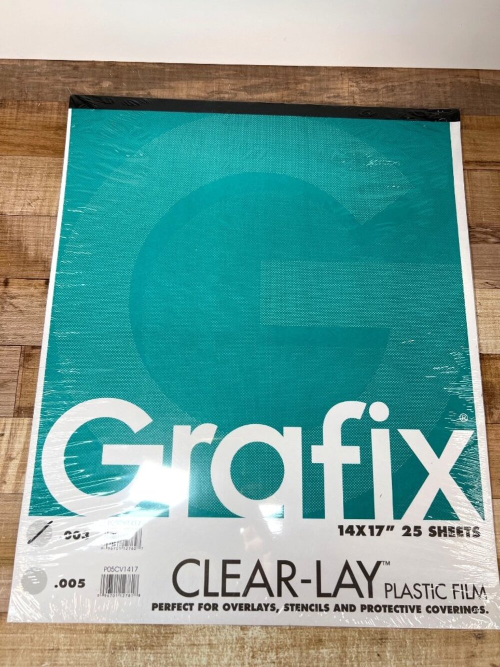 Grafix Clear-Lay Plastic Film 14x17 Inches 25 Sheets For Overlays